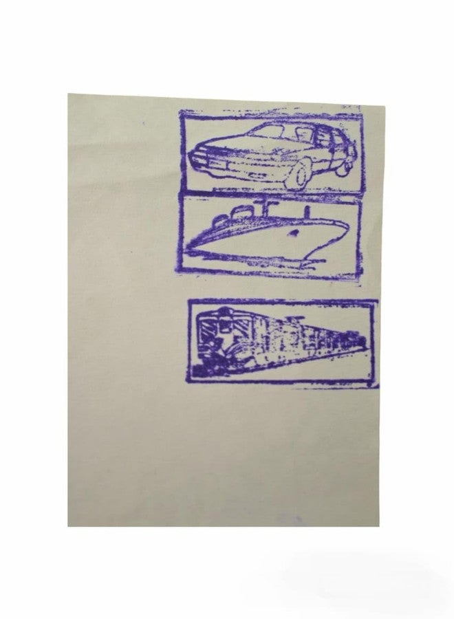 FUTUREZ KEY Transport Picture Stamp Set | Educational Rubber Stamps for Students & Teachers - Pack of 23 Creative Learning Tools - Image 3
